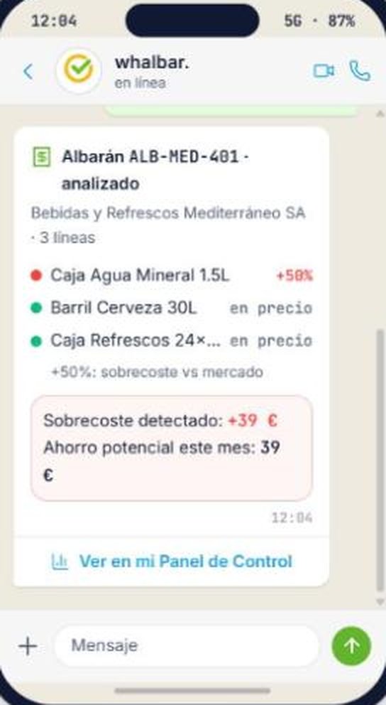 Xat de Whalbar analitzant un albarà